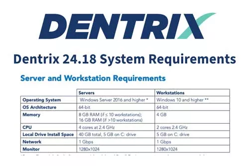 Dentrix new upodate